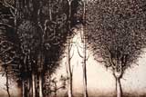 Arbres, 24 juin 1985, huile sur papier, 75x105cm